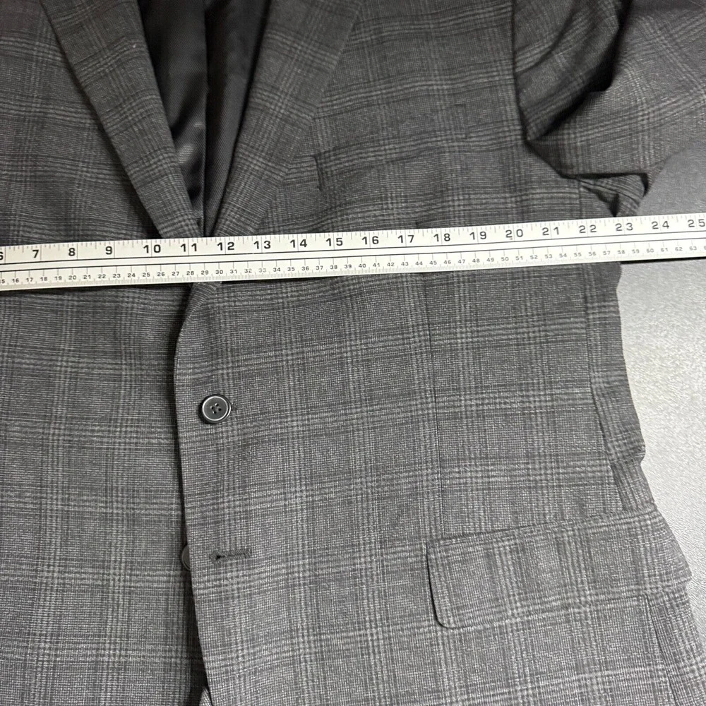 Kenneth Cole Gray Plaid Sport Coat Blazer